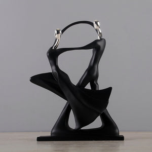 Nordic Art Dancing Couple Resin Figure Ornaments Figurines Home Decoration Accessories for Living Room Ornaments for Home Decor acacuss