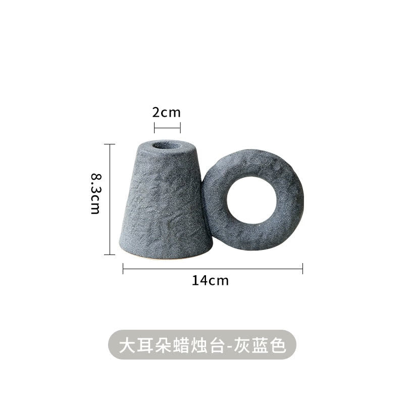 Nordic Ceramic Candlestick Decoration Ornament Photography Candle Holder Wedding Home Decore Dining Table Decoration acacuss