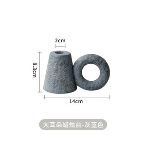 Nordic Ceramic Candlestick Decoration Ornament Photography Candle Holder Wedding Home Decore Dining Table Decoration acacuss