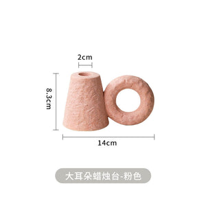Nordic Ceramic Candlestick Decoration Ornament Photography Candle Holder Wedding Home Decore Dining Table Decoration acacuss