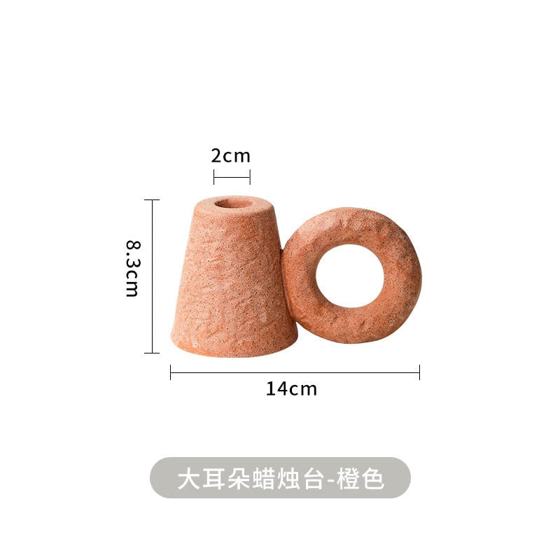 Nordic Ceramic Candlestick Decoration Ornament Photography Candle Holder Wedding Home Decore Dining Table Decoration acacuss