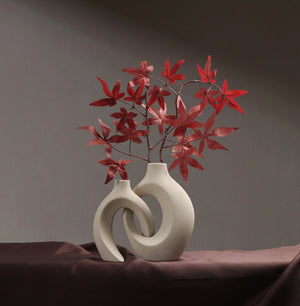 Nordic Ceramic Interlock Vase Bridal Shower Wedding Boyfriend Gift Girlfriend Pampas Grass Living Room Home Decoration acacuss
