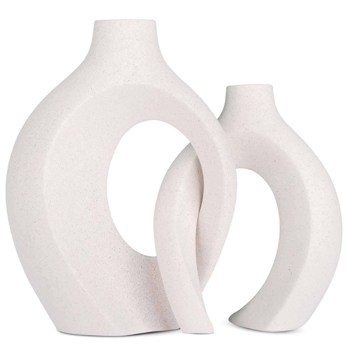 Nordic Ceramic Interlocking Vase Modern Snuggle Shape Home Decor Wedding Gift Pampas Grass Indoor Living Room Table Ornaments acacuss