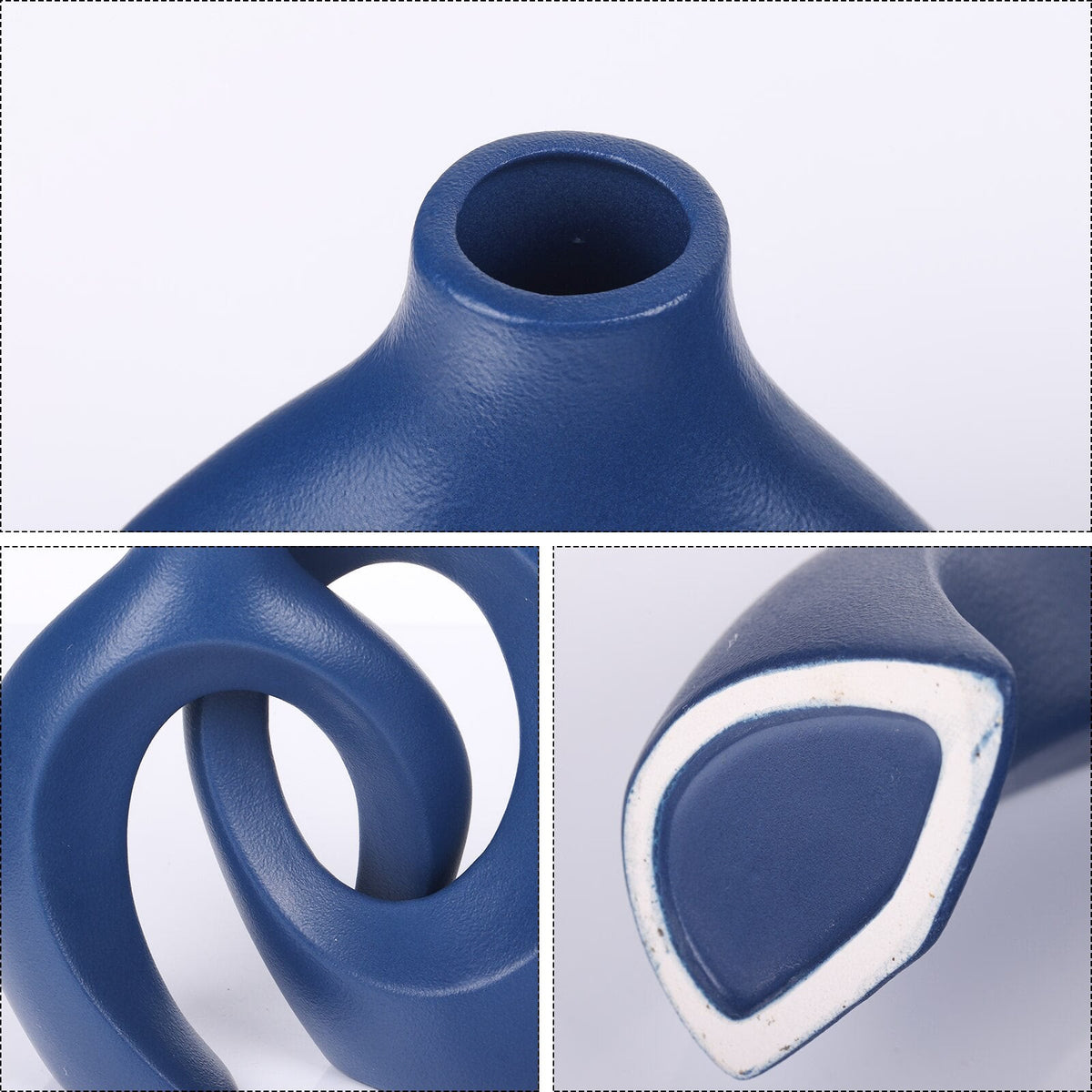 Nordic Ceramic Interlocking Vase Modern Snuggle Shape Home Decor Wedding Gift Pampas Grass Indoor Living Room Table Ornaments acacuss