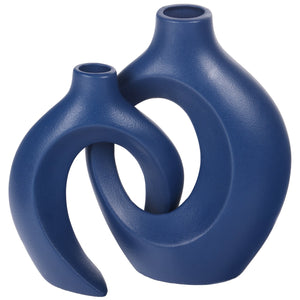 Nordic Ceramic Interlocking Vase Modern Snuggle Shape Home Decor Wedding Gift Pampas Grass Indoor Living Room Table Ornaments acacuss