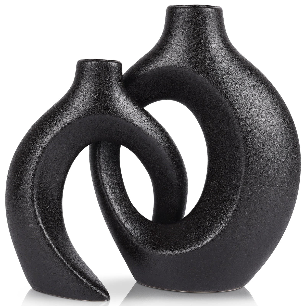 Nordic Ceramic Interlocking Vase Modern Snuggle Shape Home Decor Wedding Gift Pampas Grass Indoor Living Room Table Ornaments acacuss