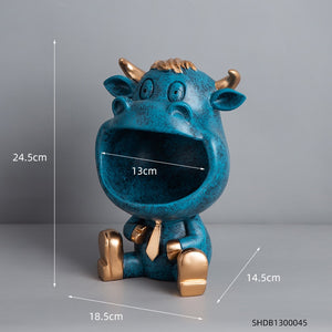 Nordic Golden Geometric Cat Sculpture Modern Decorative Key Snack Storage Abstract Animal Statue Desk Accessories Home Decor acacuss