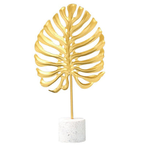 Nordic Golden Iron Botany Figurines Metal Living Room Decoration Manual Craft Home Ornaments Ginkgo Leaf Desk Accessories Decor acacuss