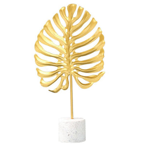 Nordic Golden Iron Botany Figurines Metal Living Room Decoration Manual Craft Home Ornaments Ginkgo Leaf Desk Accessories Decor acacuss