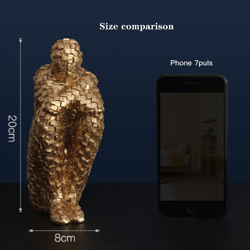 Nordic Home Decoration Resin Sculpture Bookshelf Character Statue Bookends Living Room Office Furnishings Creative Crafts acacuss