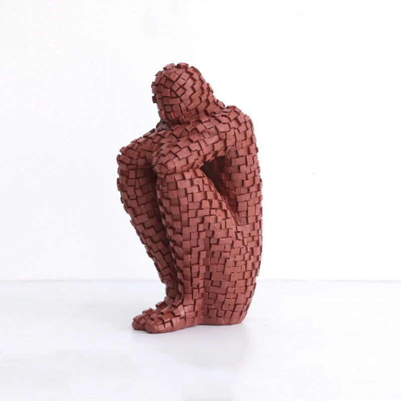 Nordic Home Decoration Resin Sculpture Bookshelf Character Statue Bookends Living Room Office Furnishings Creative Crafts acacuss