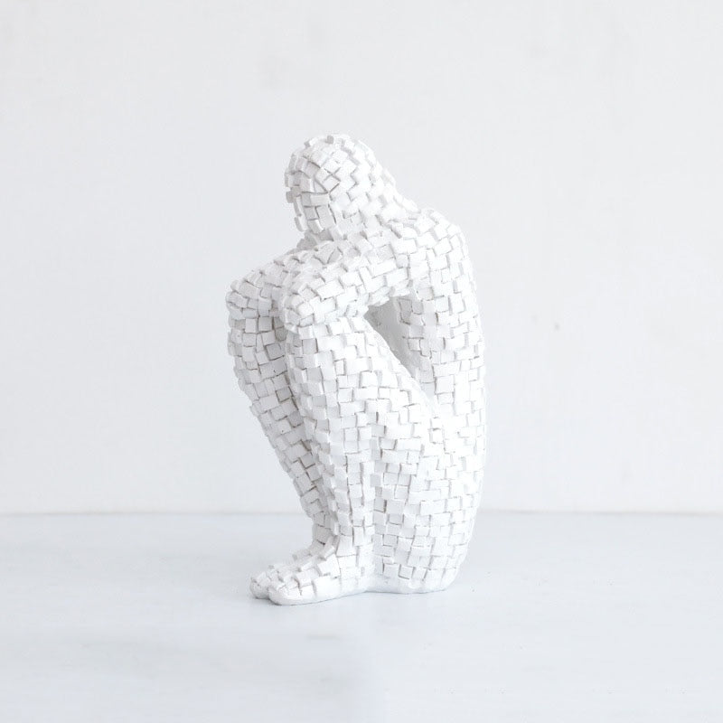 Nordic Home Decoration Resin Sculpture Bookshelf Character Statue Bookends Living Room Office Furnishings Creative Crafts acacuss