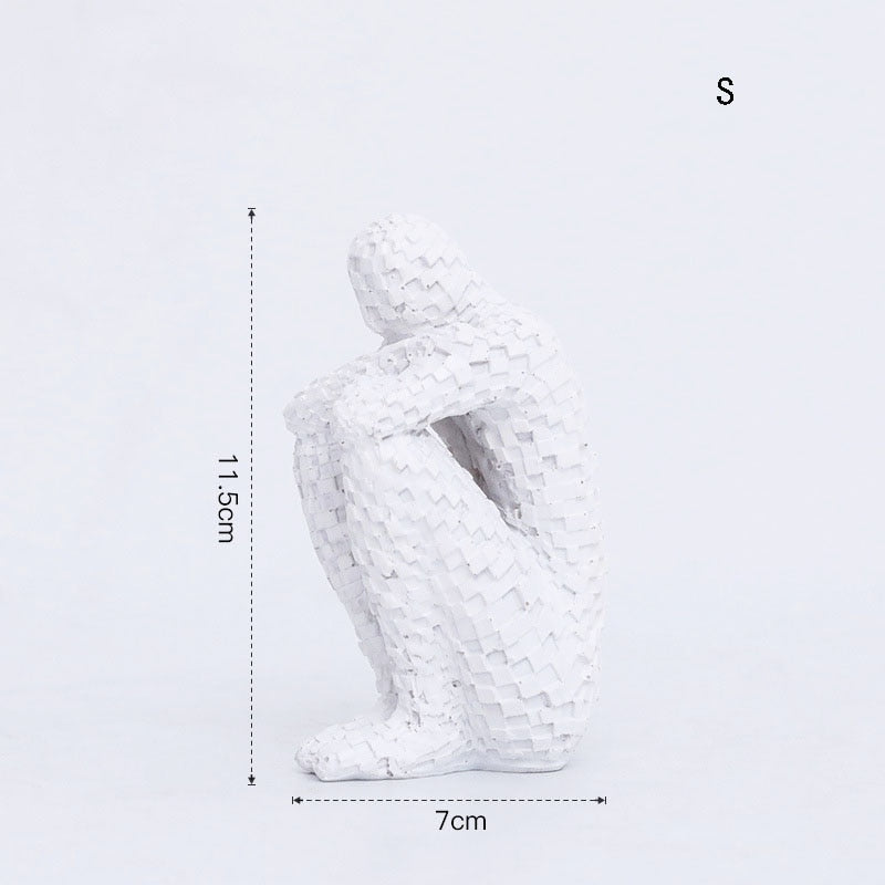Nordic Home Decoration Resin Sculpture Bookshelf Character Statue Bookends Living Room Office Furnishings Creative Crafts acacuss