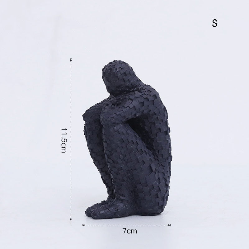 Nordic Home Decoration Resin Sculpture Bookshelf Character Statue Bookends Living Room Office Furnishings Creative Crafts acacuss