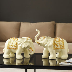 Nordic Home Luxury Decor Elephant Statue Decoration Resin Living Room Decoration Sculpture Modern Art Gold Statue Decoration acacuss