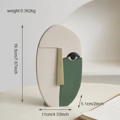 Nordic Ins Resin Face Vase Abstract Art Decoration Living Room Dining Room Desktop Flower Arrangement Flower Home Decoration acacuss