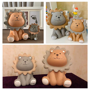 Nordic Lion Money Box Cartoon Cute Creative Coin Bank Children Child Piggy Nursery Adorable Gift Saving Animal Home Sofa Decor acacuss