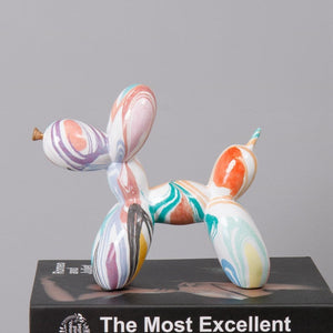 Nordic Modern Art Resin Graffiti Sculpture Balloon Dog Statue Creative Colored Craft Figurine Gift Home Office Desktop Decor acacuss