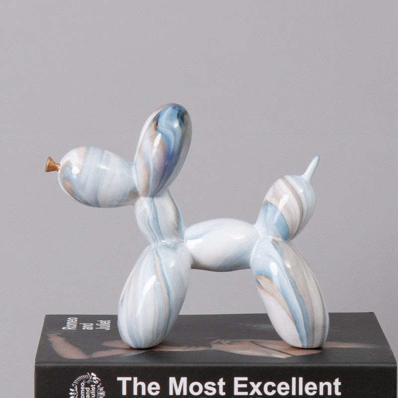 Nordic Modern Art Resin Graffiti Sculpture Balloon Dog Statue Creative Colored Craft Figurine Gift Home Office Desktop Decor acacuss