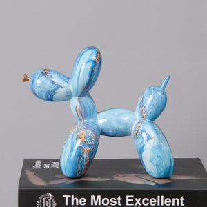 Nordic Modern Art Resin Graffiti Sculpture Balloon Dog Statue Creative Colored Craft Figurine Gift Home Office Desktop Decor acacuss