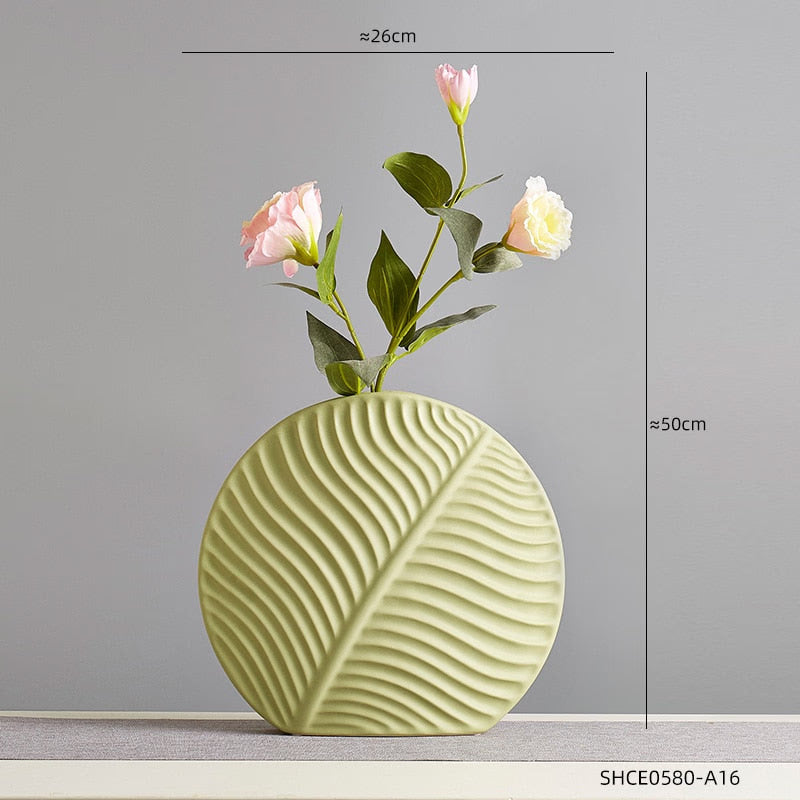 Nordic Modern Home Decor Ceramic Flower Vases Decor Living Room Interior Tabletop Vase Creative Arts Accessories Decorative acacuss