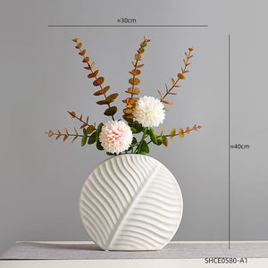 Nordic Modern Home Decor Ceramic Flower Vases Decor Living Room Interior Tabletop Vase Creative Arts Accessories Decorative acacuss