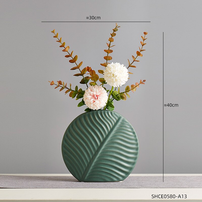 Nordic Modern Home Decor Ceramic Flower Vases Decor Living Room Interior Tabletop Vase Creative Arts Accessories Decorative acacuss