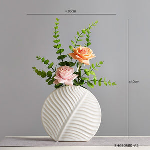 Nordic Modern Home Decor Ceramic Flower Vases Decor Living Room Interior Tabletop Vase Creative Arts Accessories Decorative acacuss