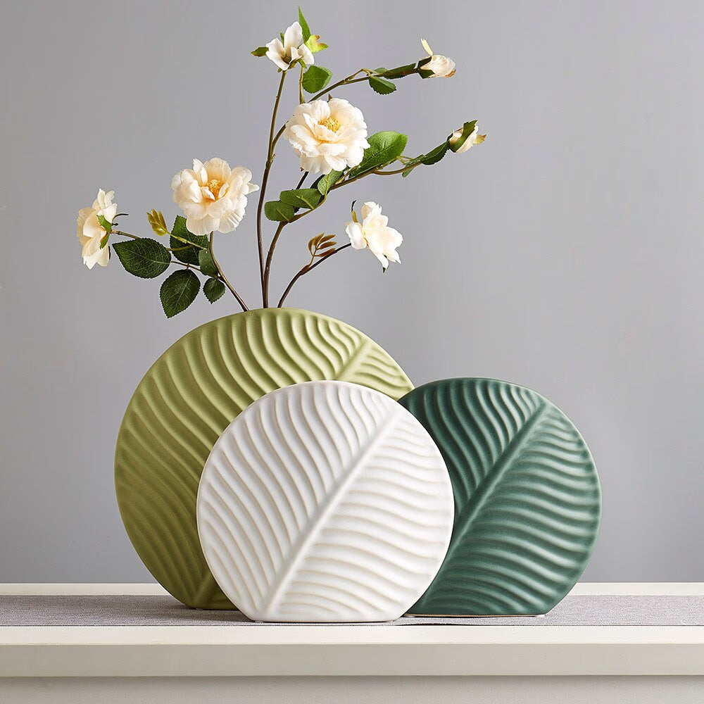 Nordic Modern Home Decor Ceramic Flower Vases Decor Living Room Interior Tabletop Vase Creative Arts Accessories Decorative acacuss
