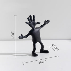 Nordic Modern Minimalist Creative Abstract Character Sculpture Cartoon Alien Resin Crafts Home Living Room Bedroom Decoration acacuss