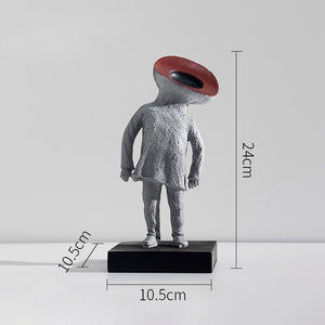 Nordic Modern Minimalist Creative Abstract Character Sculpture Cartoon Alien Resin Crafts Home Living Room Bedroom Decoration acacuss