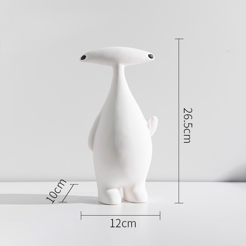 Nordic Modern Minimalist Creative Abstract Character Sculpture Cartoon Alien Resin Crafts Home Living Room Bedroom Decoration acacuss