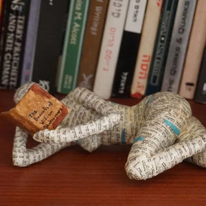 Nordic Modern Reading Woman Statue Resin Abstract Thinker Desktop Sculptures Home Room Bedroom Figurine Ornaments Decoration acacuss