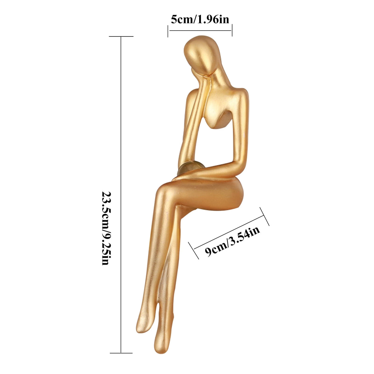 Nordic Modern Reading Woman Statue Resin Abstract Thinker Desktop Sculptures Home Room Bedroom Figurine Ornaments Decoration acacuss