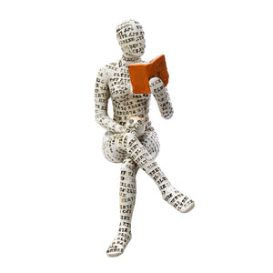 Nordic Modern Reading Woman Statue Resin Abstract Thinker Desktop Sculptures Home Room Bedroom Figurine Ornaments Decoration acacuss