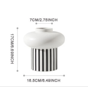 Nordic Modern Semi-manual Ceramic Vase Living Room Coffee Table Decoration Home Decoration Creative Vase Small Gift Deco Maison acacuss