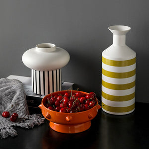 Nordic Modern Semi-manual Ceramic Vase Living Room Coffee Table Decoration Home Decoration Creative Vase Small Gift Deco Maison acacuss
