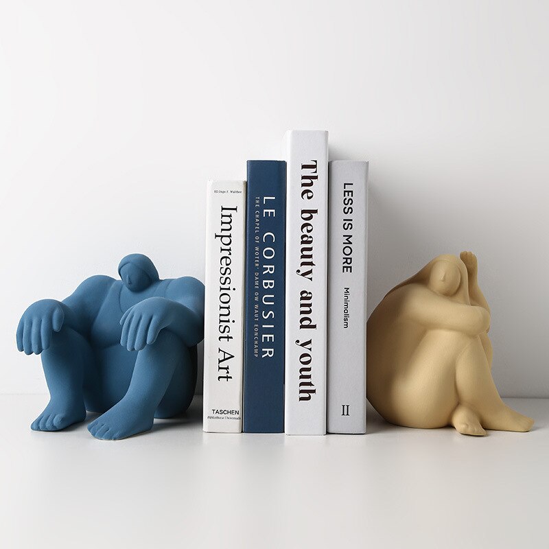 Nordic Plump Woman Ceramic Character Sculpture Home Living Room Decoration Accessories Bedroom Office Wine Cabinet Art Ornaments acacuss