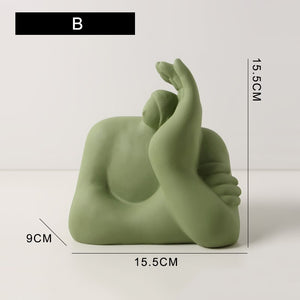 Nordic Plump Woman Ceramic Character Sculpture Home Living Room Decoration Accessories Bedroom Office Wine Cabinet Art Ornaments acacuss