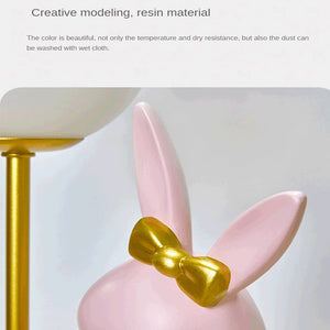Nordic Rabbit Table Lamp Luxury Birthday Wedding Gift Nightlights Ins Cute Bunny Bedroom Decoration LED Atmosphere Night Light acacuss