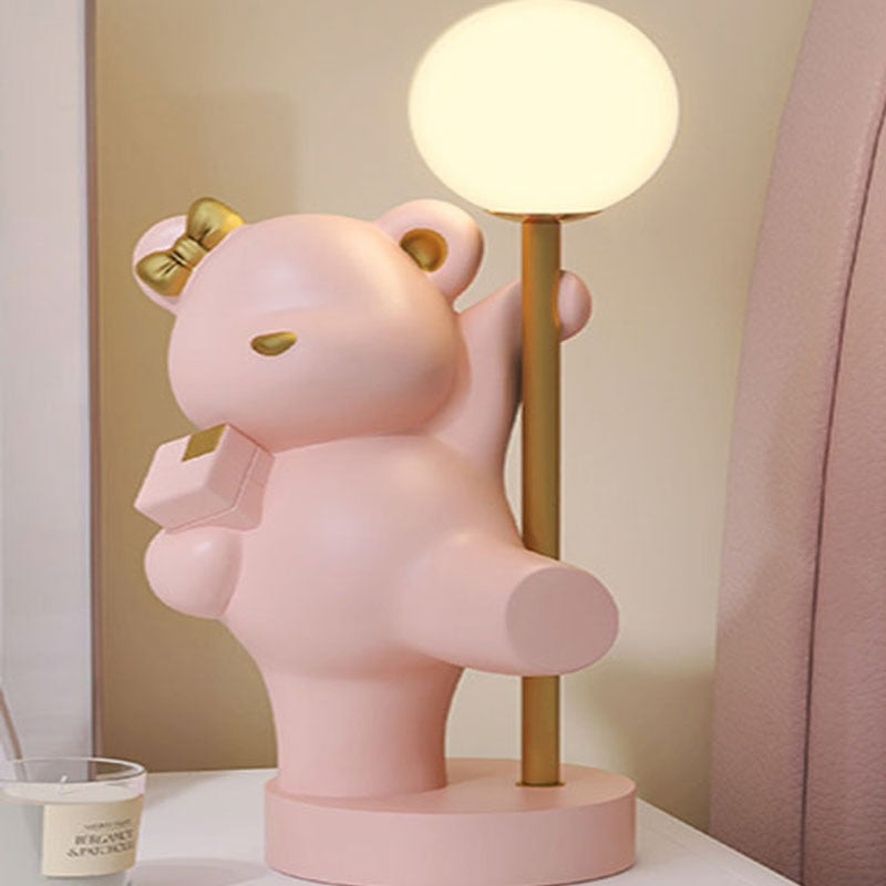 Nordic Rabbit Table Lamp Luxury Birthday Wedding Gift Nightlights Ins Cute Bunny Bedroom Decoration LED Atmosphere Night Light acacuss