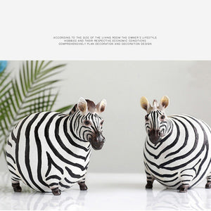 Nordic Resin Zebra Artifact Couple Brindle Horse Figurines Abstract Ornament Home Study Decor Pieces Children's Room Decoration acacuss