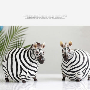Nordic Resin Zebra Artifact Couple Brindle Horse Figurines Abstract Ornament Home Study Decor Pieces Children's Room Decoration acacuss