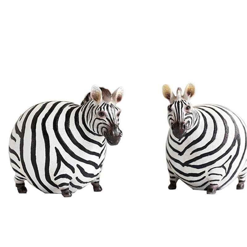 Nordic Resin Zebra Artifact Couple Brindle Horse Figurines Abstract Ornament Home Study Decor Pieces Children's Room Decoration acacuss