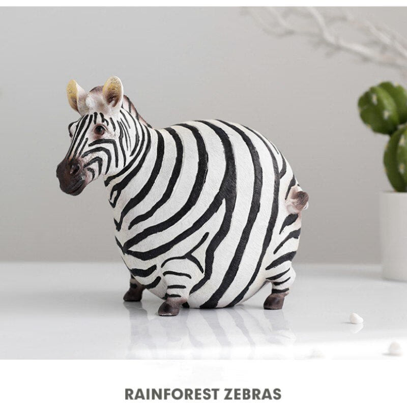 Nordic Resin Zebra Artifact Couple Brindle Horse Figurines Abstract Ornament Home Study Decor Pieces Children's Room Decoration acacuss
