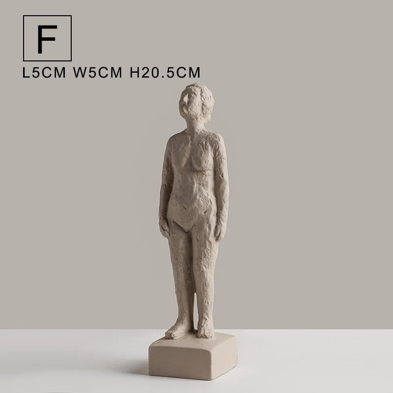 Nordic Retro Art Sculpture Modern Clay Figurine Home Living Room Bedroom Decoration Accessories Ceramic Handicraft Ornaments acacuss