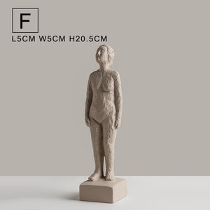 Nordic Retro Art Sculpture Modern Clay Figurine Home Living Room Bedroom Decoration Accessories Ceramic Handicraft Ornaments acacuss