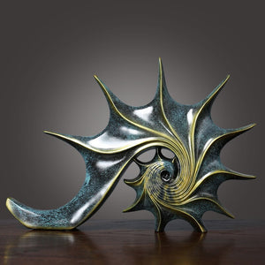 Nordic Retro Resin Shell Conch Ornaments Creative Light Luxury Home Decor Statue Crafts Simplified Office Sculptures Decoration acacuss