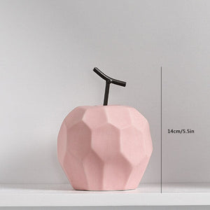 Nordic Sculpture Figurines for Interior Desk Accessories Home Living Room Decoration Apple Pear Ceramic Unique Fruit Ornaments acacuss