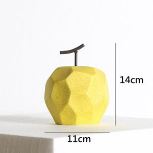 Nordic Sculpture Figurines for Interior Desk Accessories Home Living Room Decoration Apple Pear Ceramic Unique Fruit Ornaments acacuss